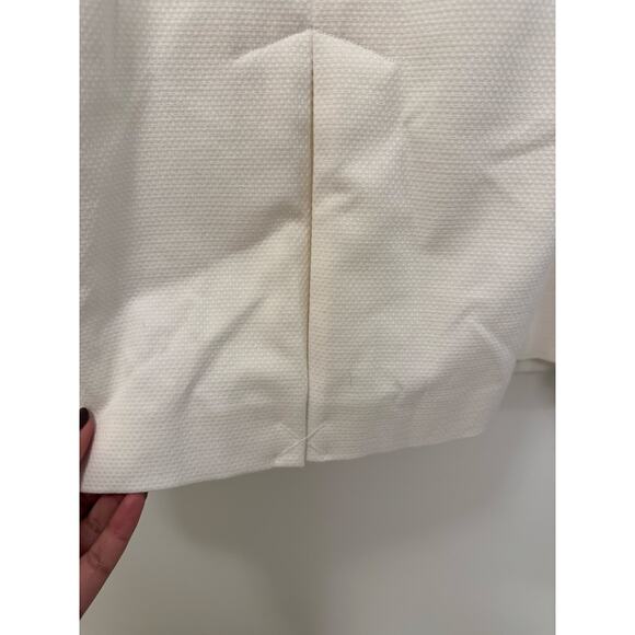 Talbots NWT Plus Size 22W Dobby Weave Piped Sleeveless White Classy Sheath Dress - Picture 9 of 9